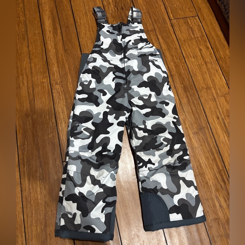 Arctix Toddler 3T Insulated Snow Bib Overalls Ski Snowboarding Pants Grey Camo
